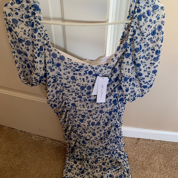 All in Favor Dresses & Skirts - All in Favor Blue Floral Midi Dress